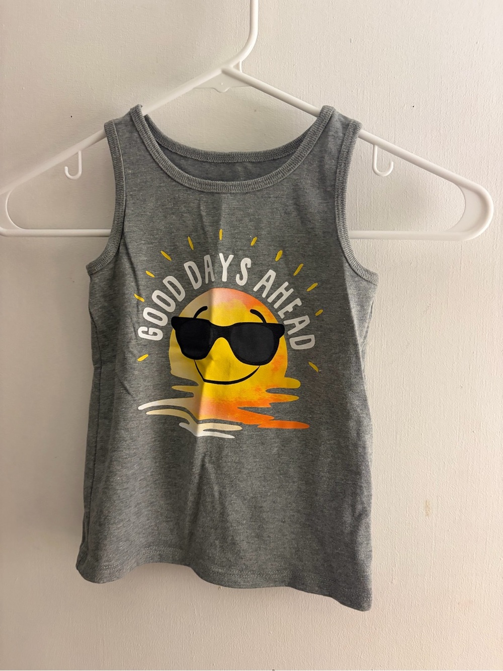 Garanimals Grey Tank Top with Sunny Sunglasses Graphic